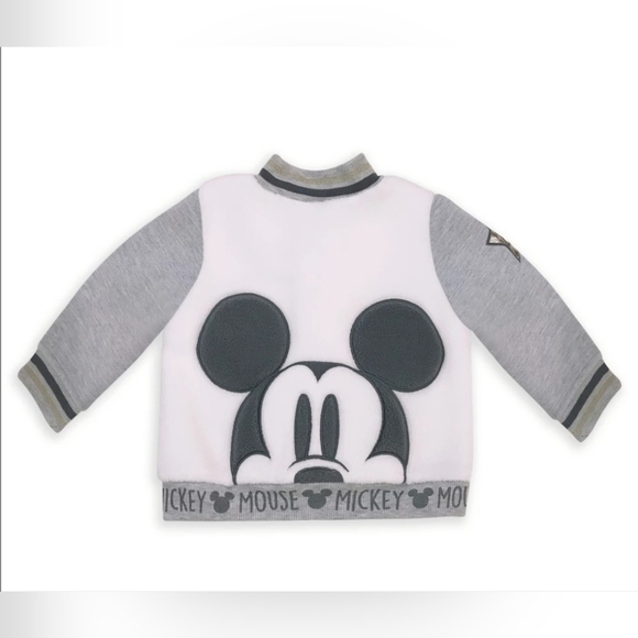 Disney Other - Disney Baby Mickey Mouse Bomber Jacket Sherpa Varsity Sz 12-18M